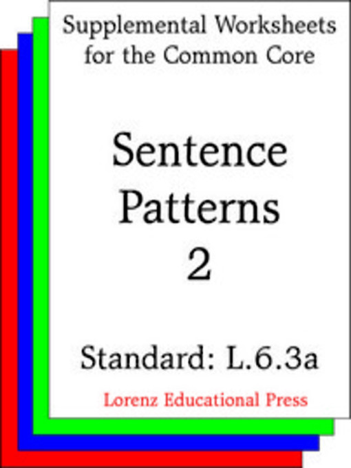 Cover image for CCSS L.6.3a Sentence Patterns 2